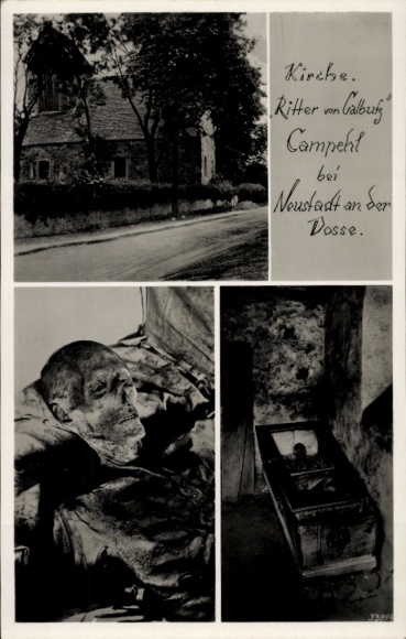 Postcard Campehl Neustadt Dosse, Ritter von Calbutz, Church