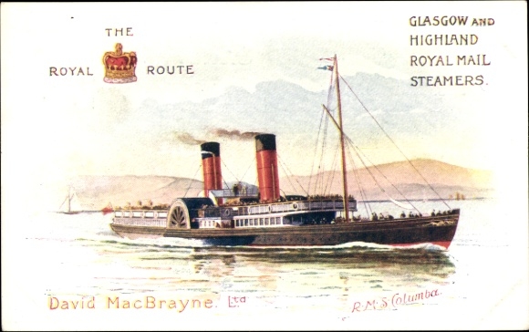 Ak-stoomboot RMS Columba, David Mac Brayne Ltd