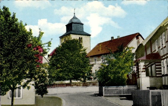 Postcard Ronshausen in Hesse, Katharinenkirche, kindergarten