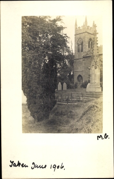 Photo Postcard Fillingham North East England, St Andrew’s church 1906