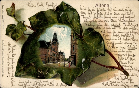 Ivy leaf litho Hamburg Altona, Post
