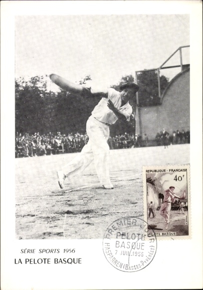 Maximum Postcard Sport, Pelota, year 1956