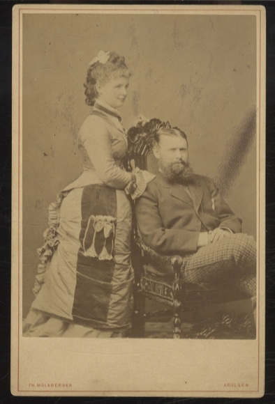 Cabinet photo Crown Prince Wilhelm II of Württemberg and Crown Princess Marie, née v. Waldeck-Pyrmont