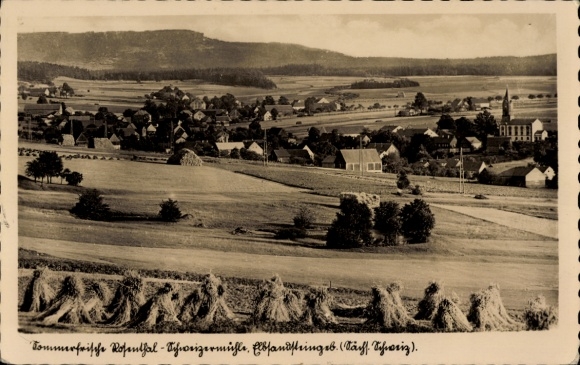 Ak Rosenthal Bielatal Saksisch Zwitserland, algemeen uitzicht, Zwitserse molen