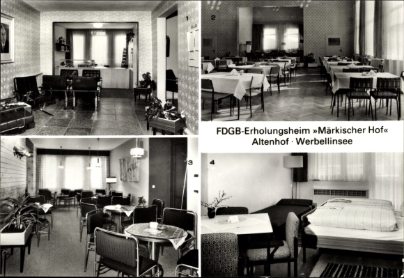 Postcard Altenhof Schorfheide am Werbellinsee, FDGB convalescent home Märkischer Hof