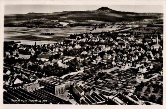 Postcard Salach in the Filstal, aerial photograph