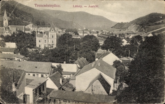 KP Trenčianske Teplice Trencsénteplic Trenčianske Teplice Słowacja, widok ogólny