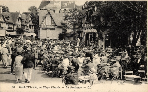 Ak Deauville La Plage Fleurie Calvados, Potiniere