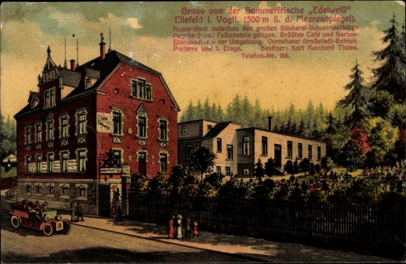 Ak Ellefeld Vogtland, Gasthof Edelweiß, Inh. Karl Reinhard Thoss