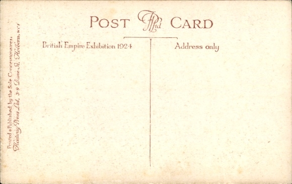 PC London City England, British Empire Exhibition 1924, Lake Gardens, Indian Pavilion