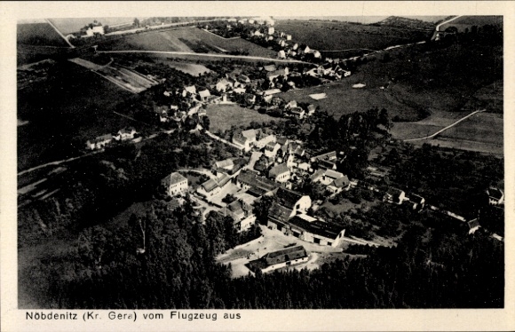 Ak Nöbdenitz Schmölln in Altenburger Land, luchtfoto