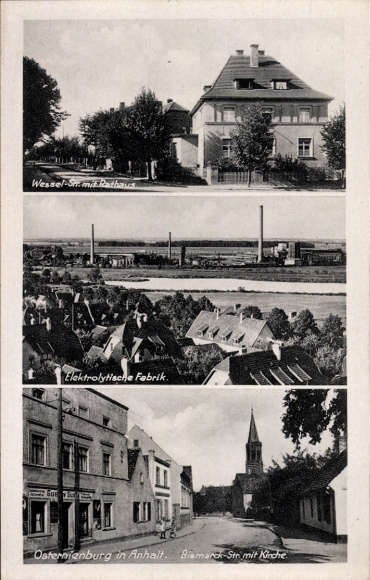 Easterienburg Museum, Wesselstraße, Elektrolytische Fabriek, Stadhuis, Bismarckstraße, Kerk