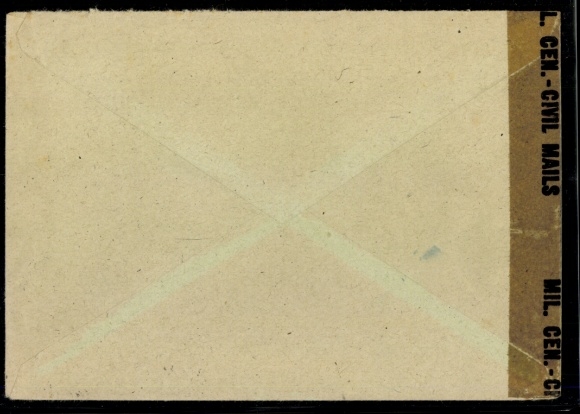 Michel No. 827 on letter, overroller Zella Mehlis 31.3.1945, censorship