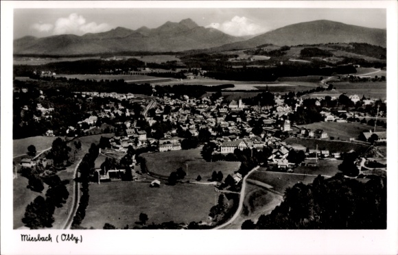 Ak Miesbach in Oberbayern, Fliegeraufnahme