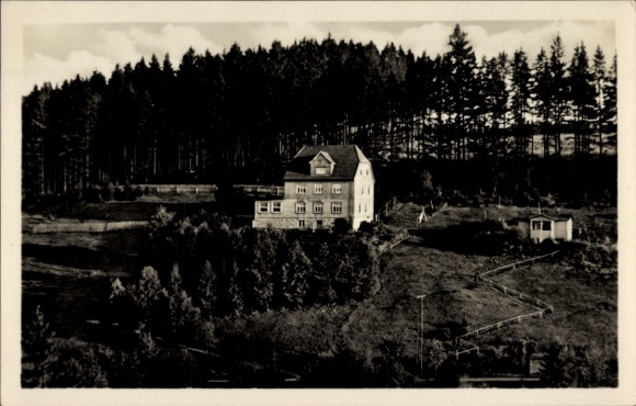 Postcard Tanne Oberharz am Brocken, Café and Pension Sanssouci, Wald