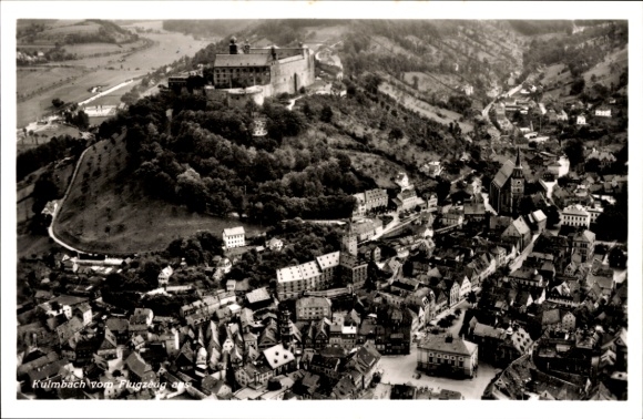 Postcard Kulmbach in Upper Franconia, aerial photograph