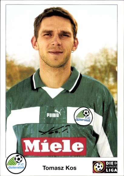 Autogrammkarte Fußballer Tomasz Kos, FC Gütersloh, Autogramm