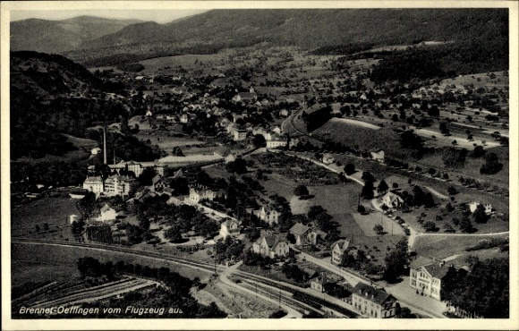 Postcard Öflingen Wehr in Baden Württemberg, aerial photograph