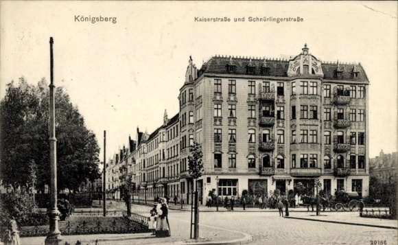 Ak Kaliningrad Königsberg Ostpreußen, Kaiserstraße, Schnürlingerstraße