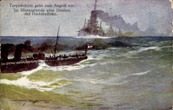 Ak KuK-Marine, Torpedoboot geht zum Angriff vor, Division der Hochseeflotte