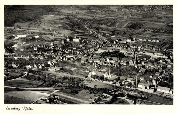 Ak Eisenberg in der Pfalz, Fliegeraufnahme