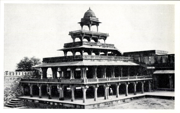 Ak Fatehpur Sikri Indien, Panch Mahal, s Gebäude, mehrstöckige Architektur