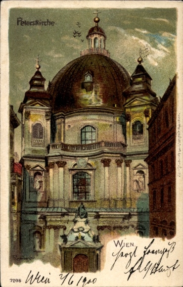 Litho Wien I., Peterskirche
