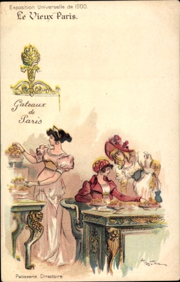Artysta lito Robida, Paryż, Wystawa Światowa 1900, Expo, Gateaux de Paris