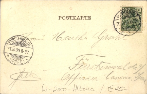 Postcard Hamburg Altona Ottensen, Elbe Gorge, Gustav Harrer, gun salutes