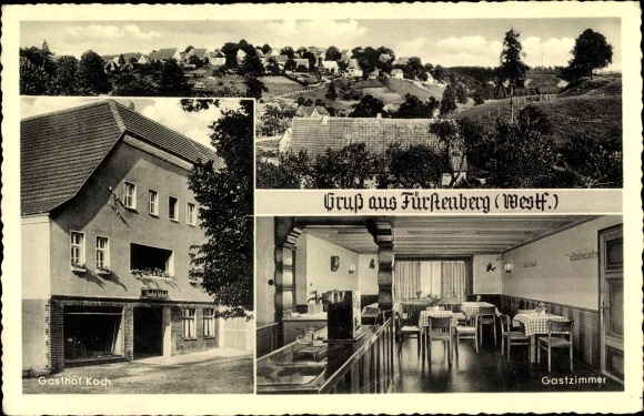 KP Fürstenberg Bad Wünnenberg w Westfalii, Gasthof Koch z pokojem gościnnym