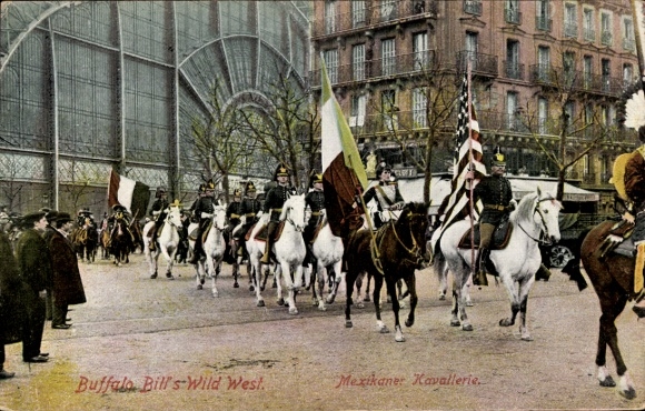 Postcard Buffalo Bill's Wild West, Mexican Cavalry