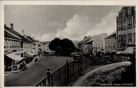 Postcard Schönberg in the Bavarian Forest, general view
