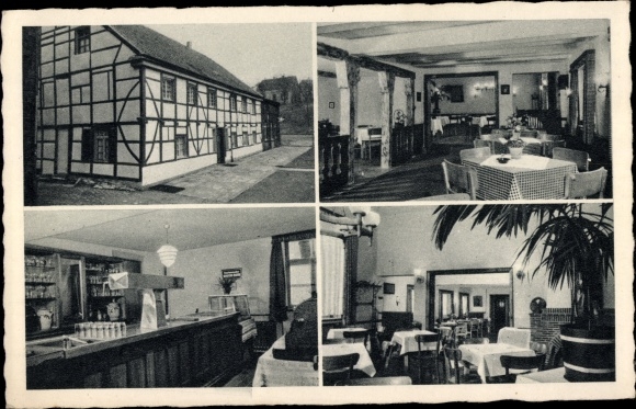 Postcard Mülheim an der Ruhr, Walkmühle house in the Ruhmbachtal, interior view