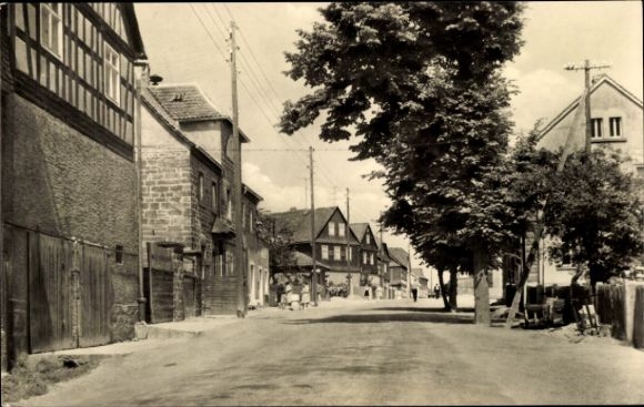 Postcard Sankt Gangloff in Thuringia, Main Street