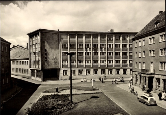 Ak Nordhausen am Harz, Neuerbautes Postamt,  Stadtansicht,  Fotografie
