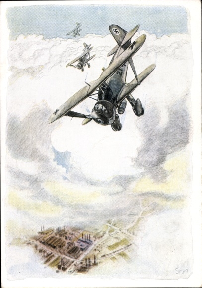 Artist PC Henschel Hs 123, dive bomber