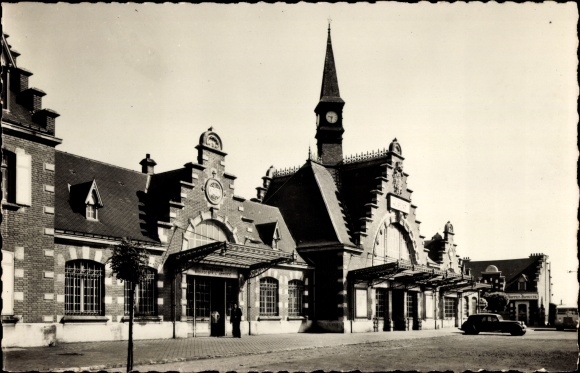 Ak Albert Somme, La Gare