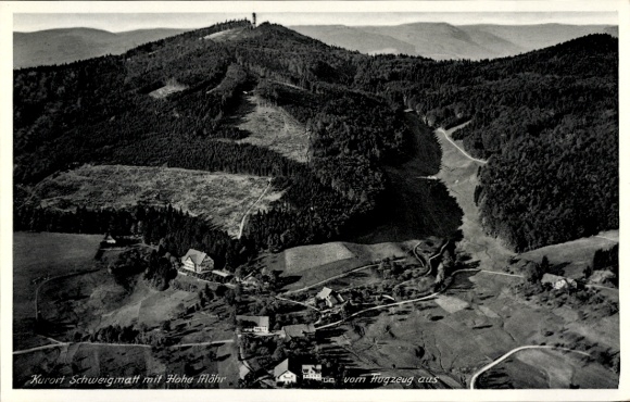 Postcard Schweigmatt Raitbach Schopfheim in Baden, aerial photograph