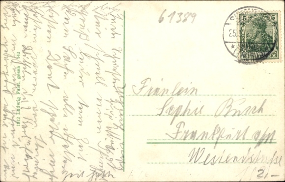 Postcard Schmitten im Taunus Hessen, panoramic view, buildings, forests, mountains, rural
