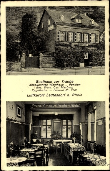PCs Leutesdorf Rhineland Palatinate, Inn zur Traube, Bes. Masberg