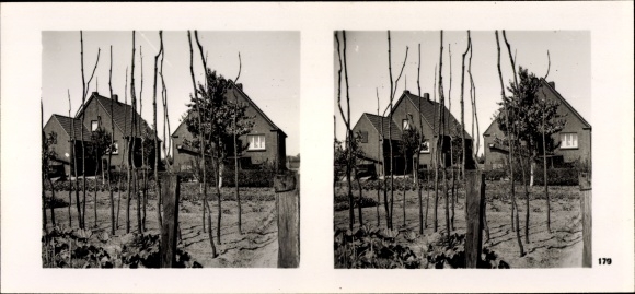 Stereo spatial image photo &quot;The NS model companies&quot;, No. 489 III/179 Dorsten carpet factory Hervest