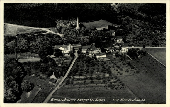 Postcard Rödgen Obersdorf Wilnsdorf in Siegerland, aerial photograph