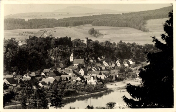 Postcard Herstelle Beverungen an der Weser, Panorama