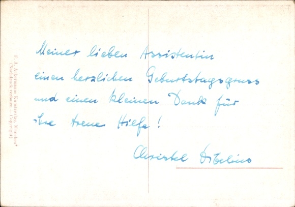 Kunstenaarskaart Richter, Ludwig, Mijn nest is het beste', Ackermann 2993