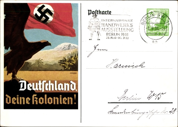 KP artystyczna Reichskollegialbund, Niemcy, wasze kolonie, orły
