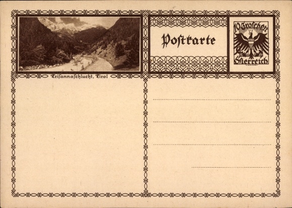 KP pocztowa Tyrol Austria, Trisannaschlucht