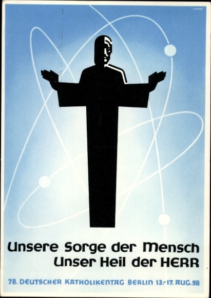Postcard Berlin Charlottenburg, 78th German Catholic Congress 1958
