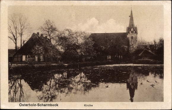 Ak Osterholz Scharmbeck in Nedersaksen, kerk