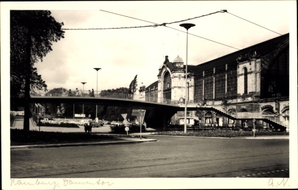 Photo Postcard Hamburg Mitte Neustadt, Dammtor, train station