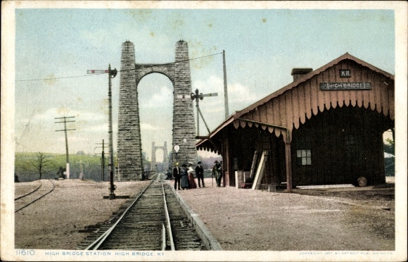 Postcard High Bridge Kentucky USA, High Bridge Station